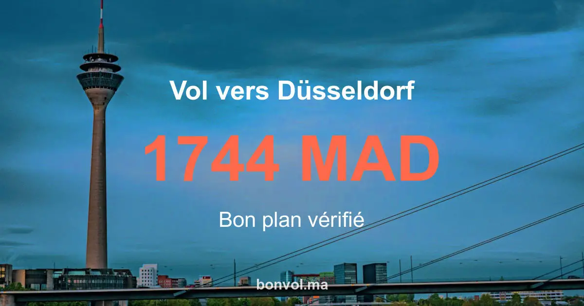 Vol Agadir Düsseldorf pas cher – 1744 MAD