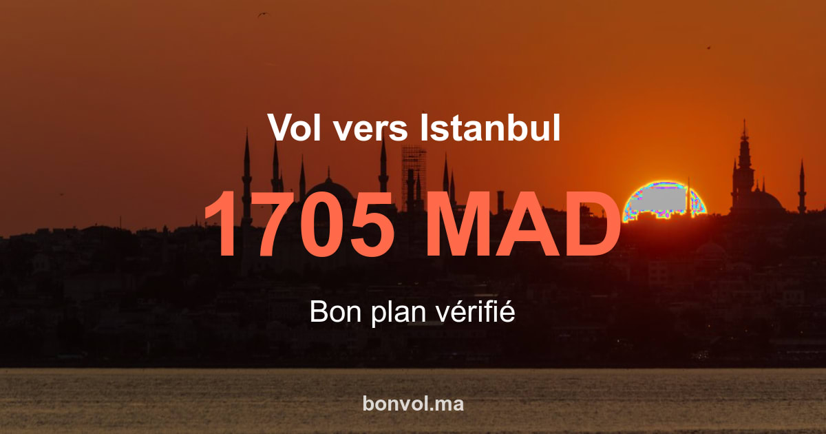 Vol Marrakech Istanbul pas cher – 1705 MAD