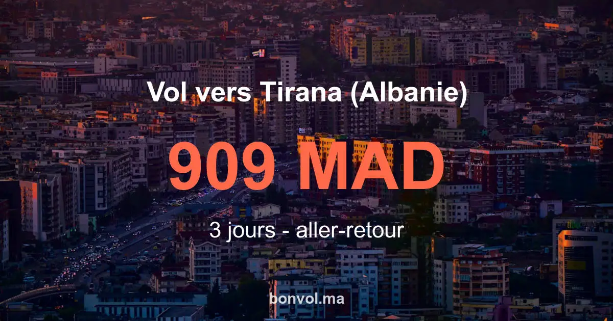 Vol Marrakech Tirana pas cher