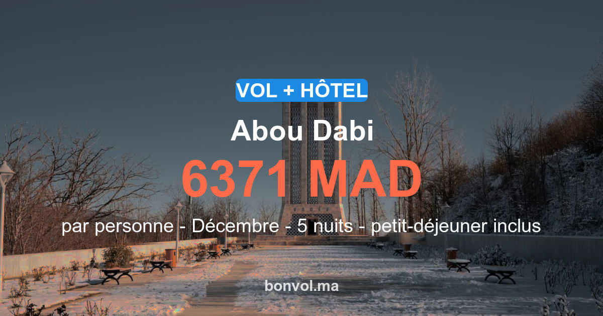 Séjour abou dabi pas cher : offre imbattable