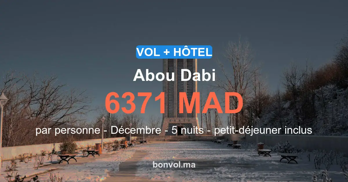 Séjour Abou Dabi pas cher