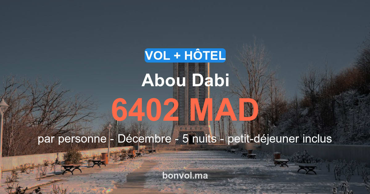 Séjour abou dabi pas cher : offre imbattable