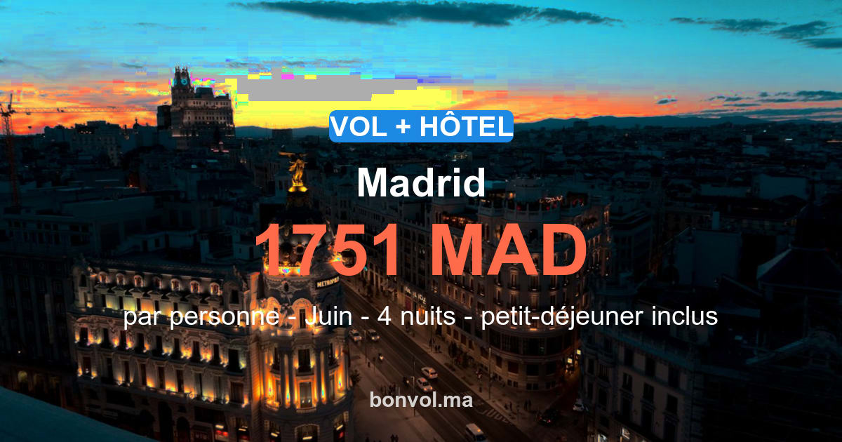 Séjour madrid pas cher : offre imbattable