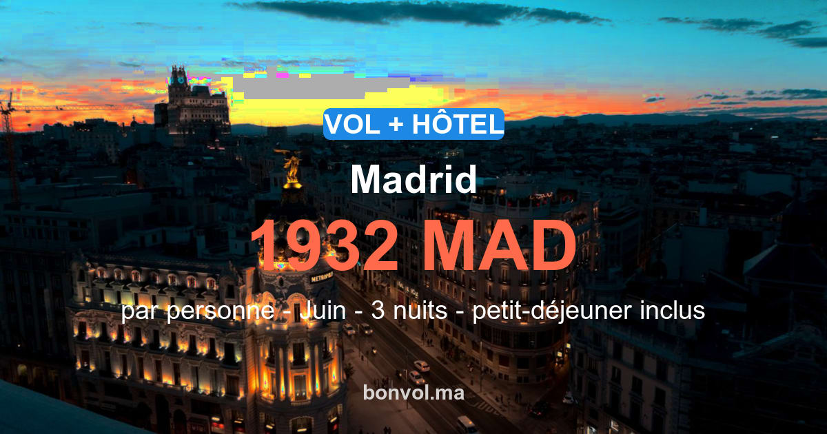 séjour madrid pas cher