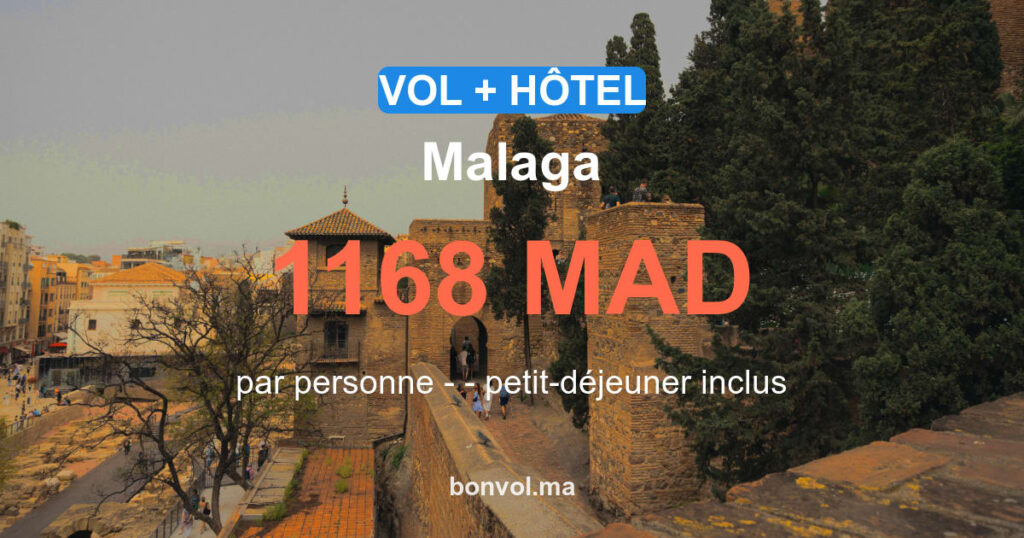 Séjour Malaga pas cher 1168 MAD | Vol + hôtel Centro Histórico