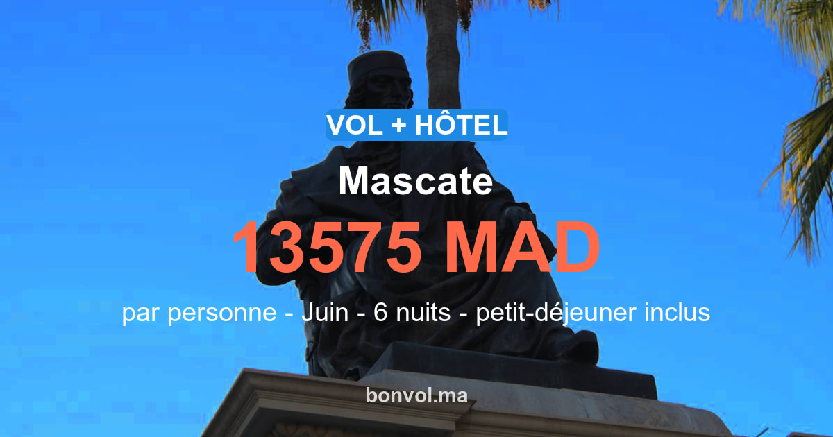 séjour mascate pas cher