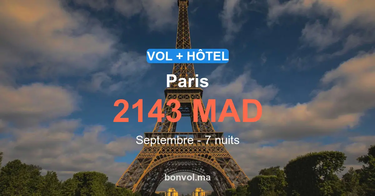 Séjour à Paris pas cher