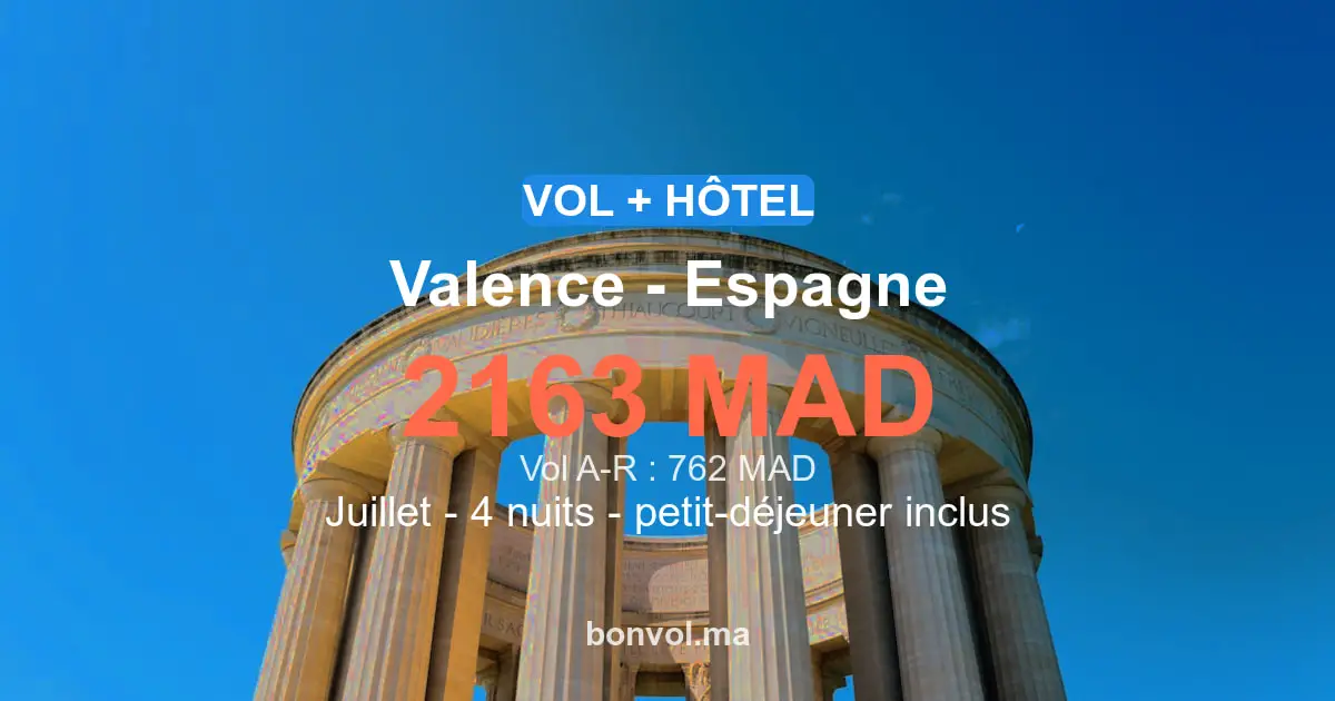 Séjour à Valence pas cher