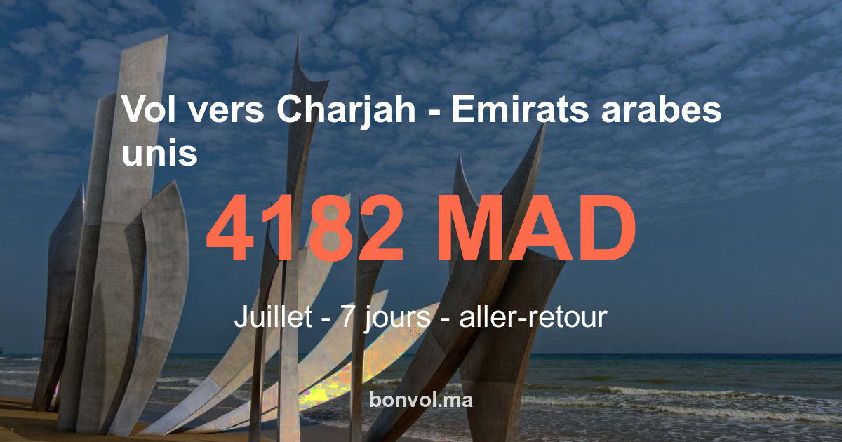 Vol Casablanca Charjah pas cher