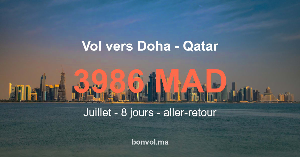 vol casablanca doha pas cher