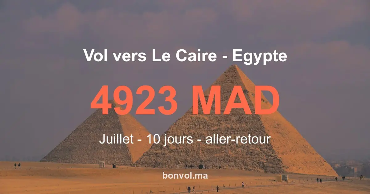 Vol Casablanca Le Caire pas cher