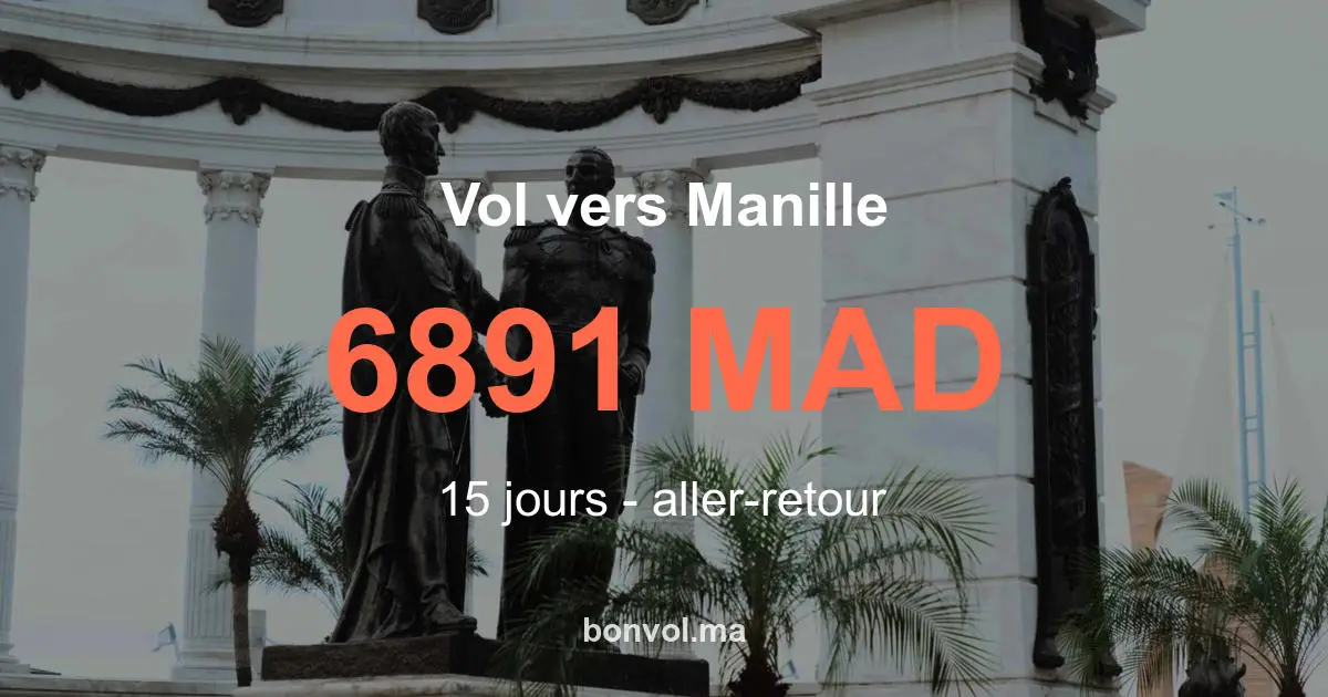 Vol Casablanca Manille pas cher