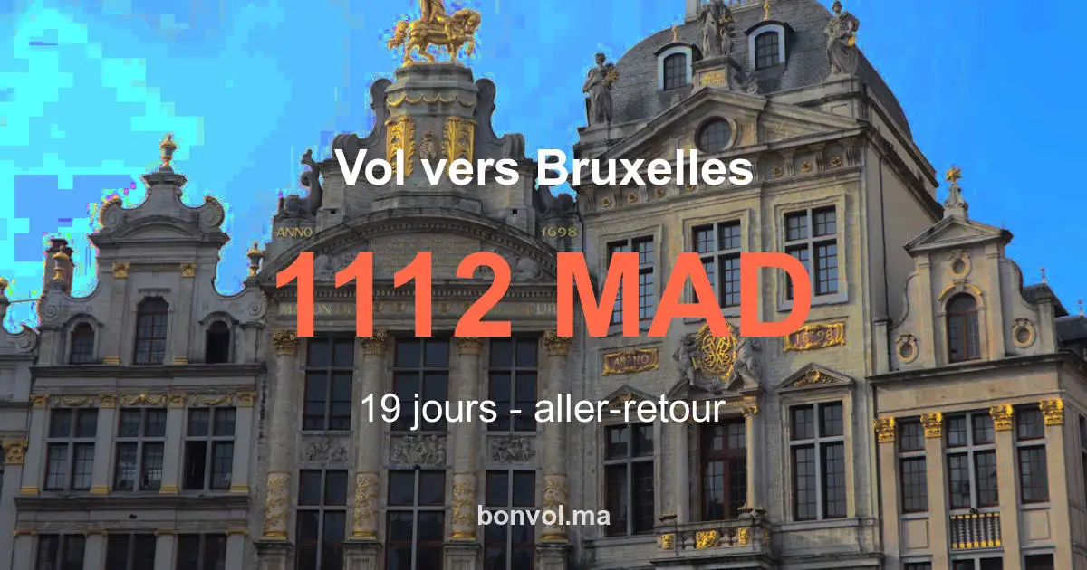 Vol Fès Bruxelles pas cher