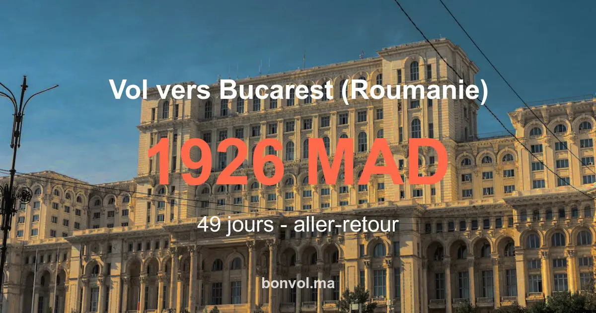 Vol Marrakech Bucarest pas cher