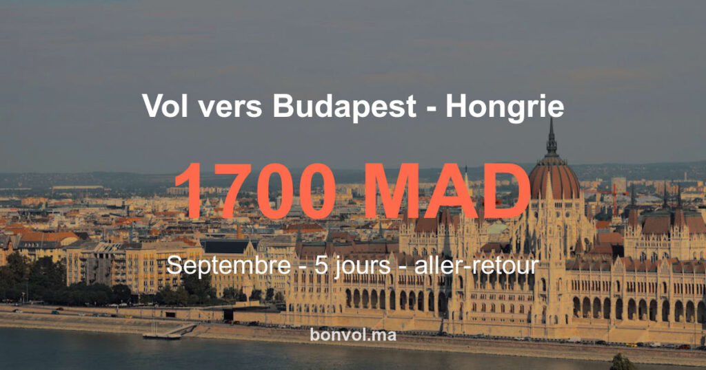 Vol Marrakech Budapest pas cher
