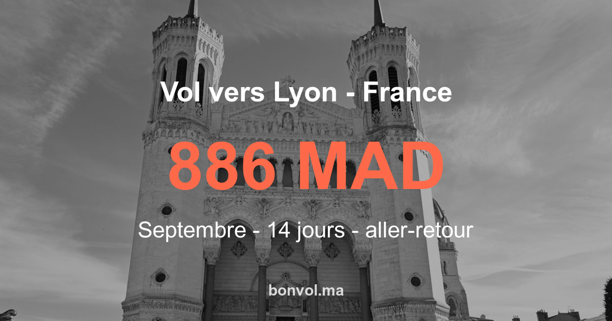 vol marrakech lyon (france) pas cher