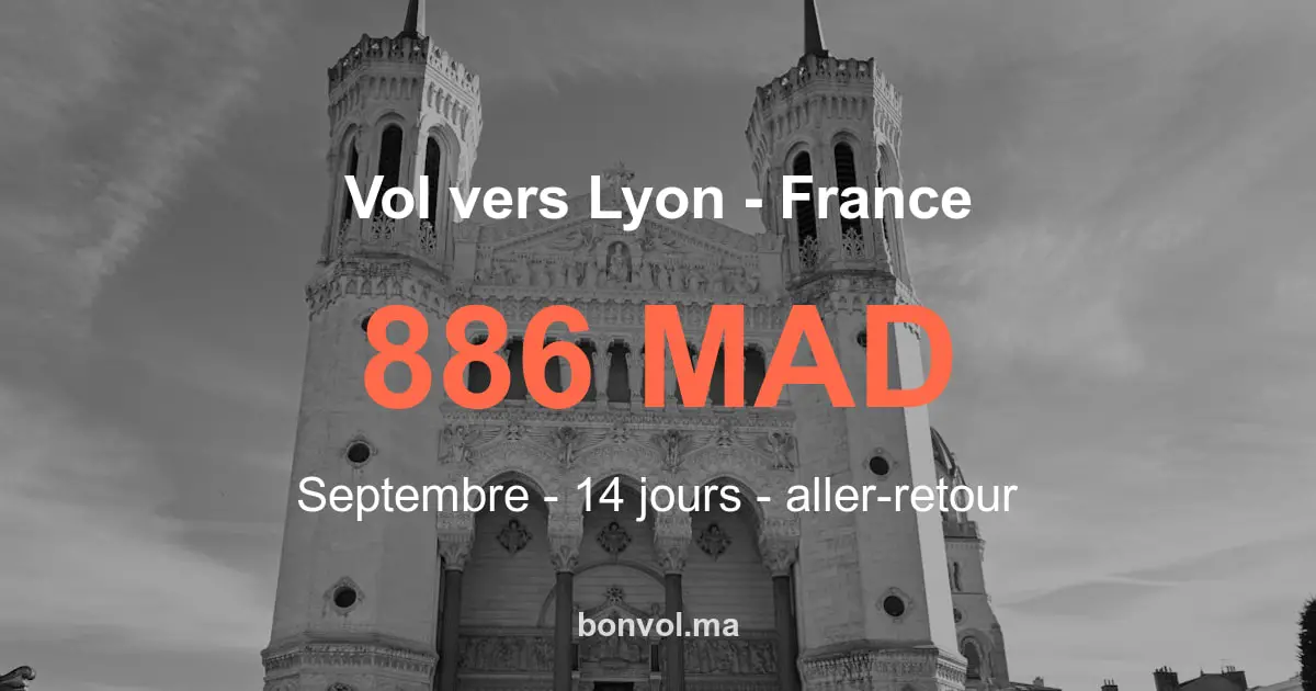 Vol Marrakech Lyon pas cher