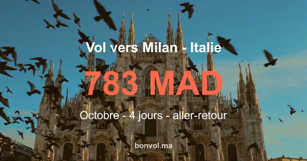 Vol Marrakech Milan pas cher