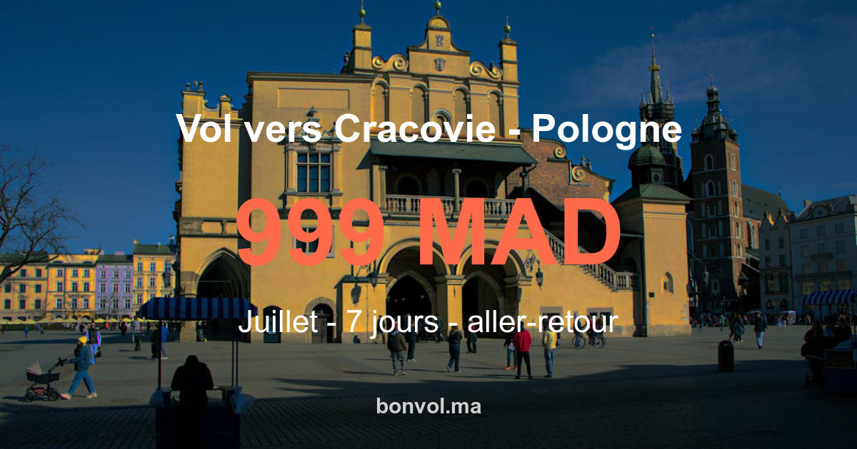 vol rak cracovie pas cher