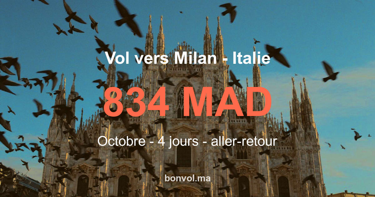 vol rak milan pas cher