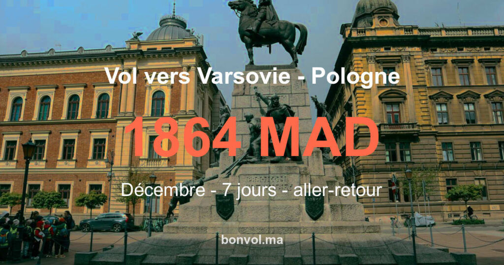 Vol RAK Varsovie pas cher