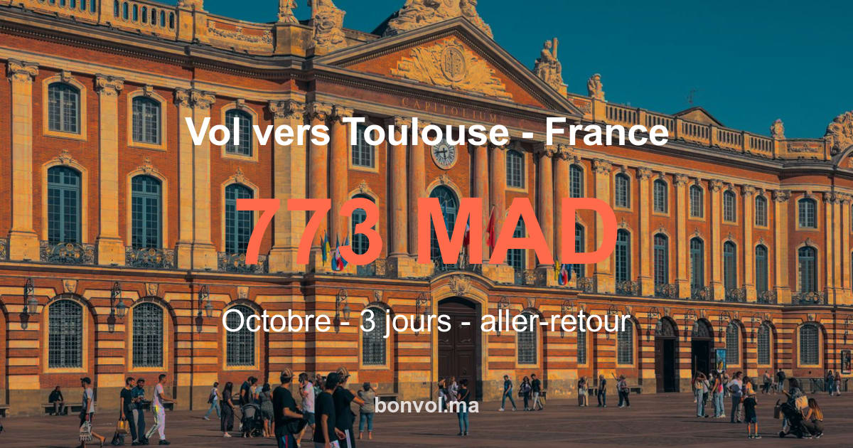 Vol Tanger Toulouse pas cher