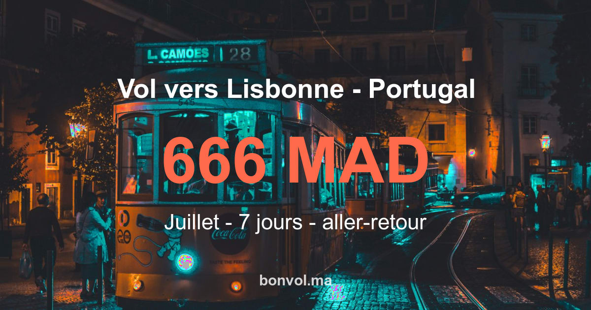 vol tanger lisbonne pas cher