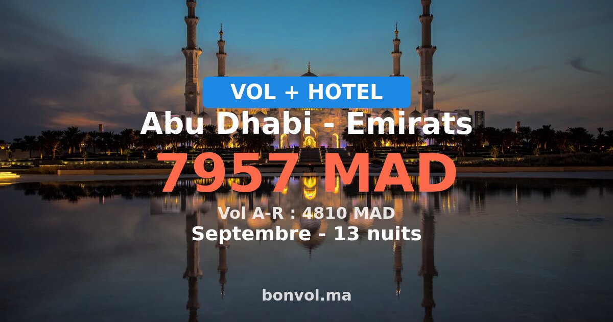 Séjour à Abu Dhabi pas cher