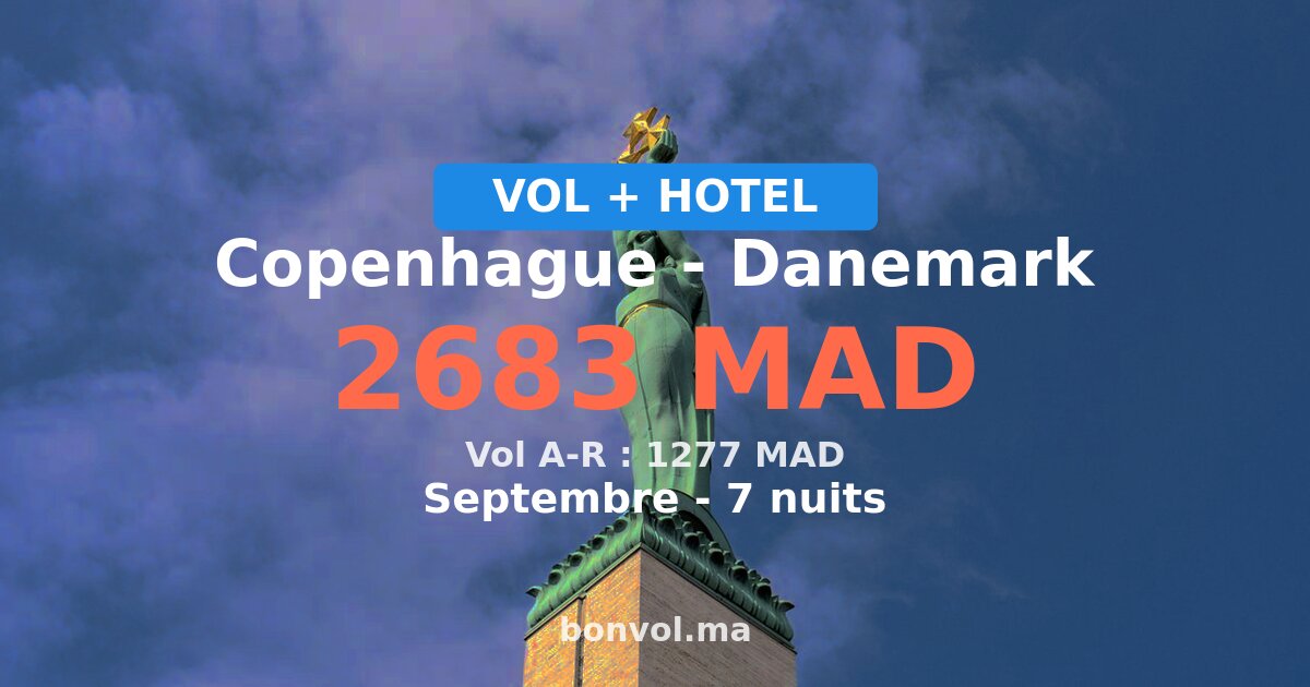 Séjour à Copenhague pas cher — 2683 MAD