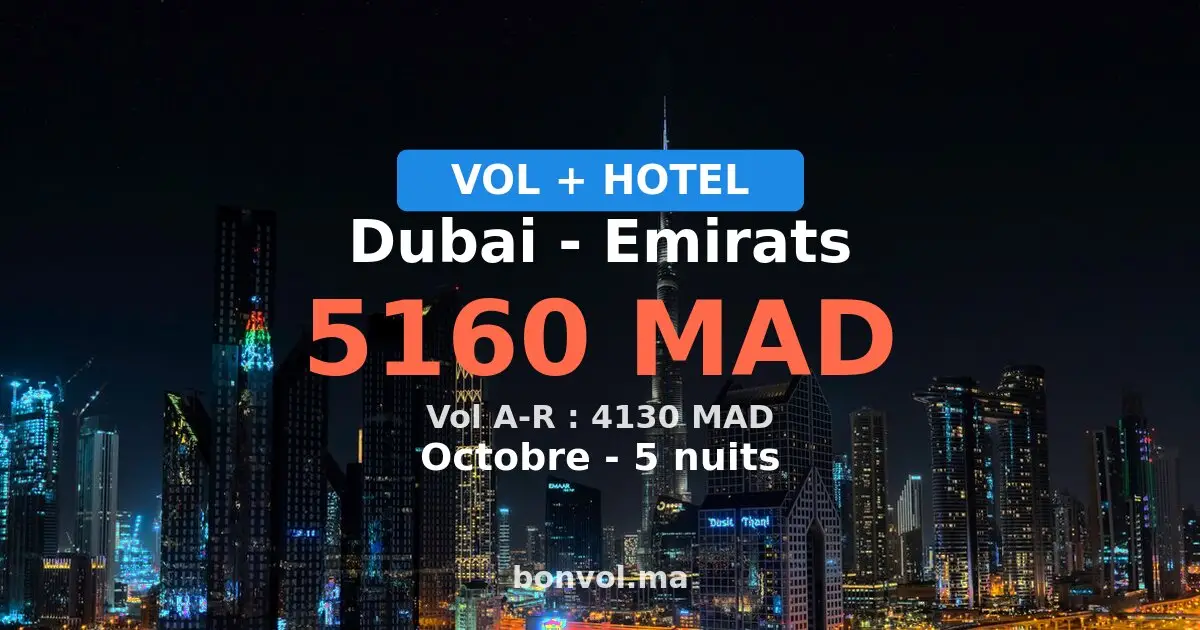 Séjour à Dubai pas cher — 5160 MAD