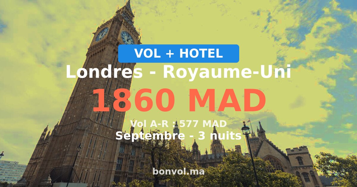 séjour londres pas cher