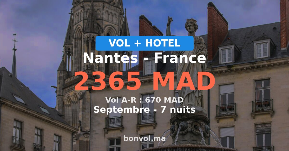 Séjour à Nantes pas cher
