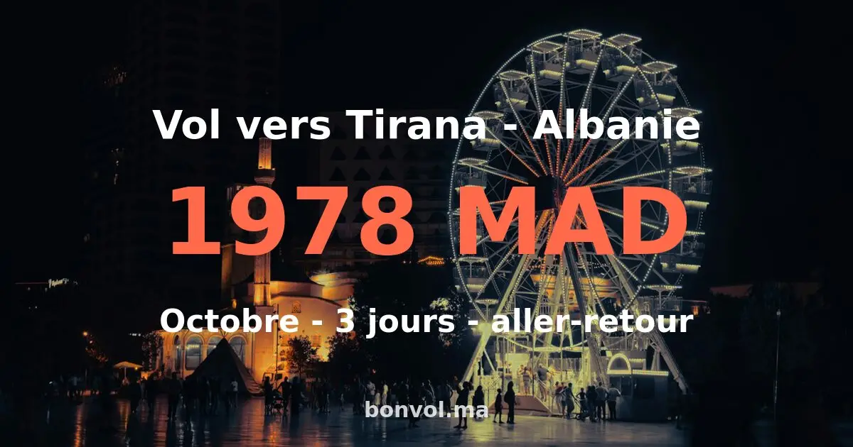 Vol AGA Tirana pas cher
