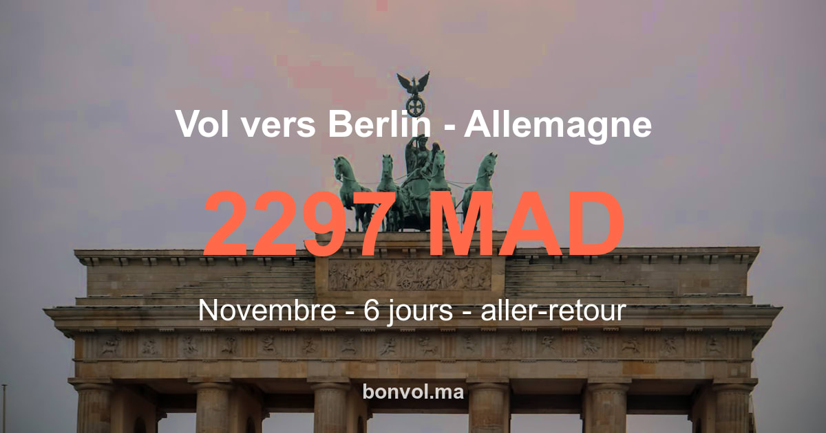 vol casablanca berlin pas cher