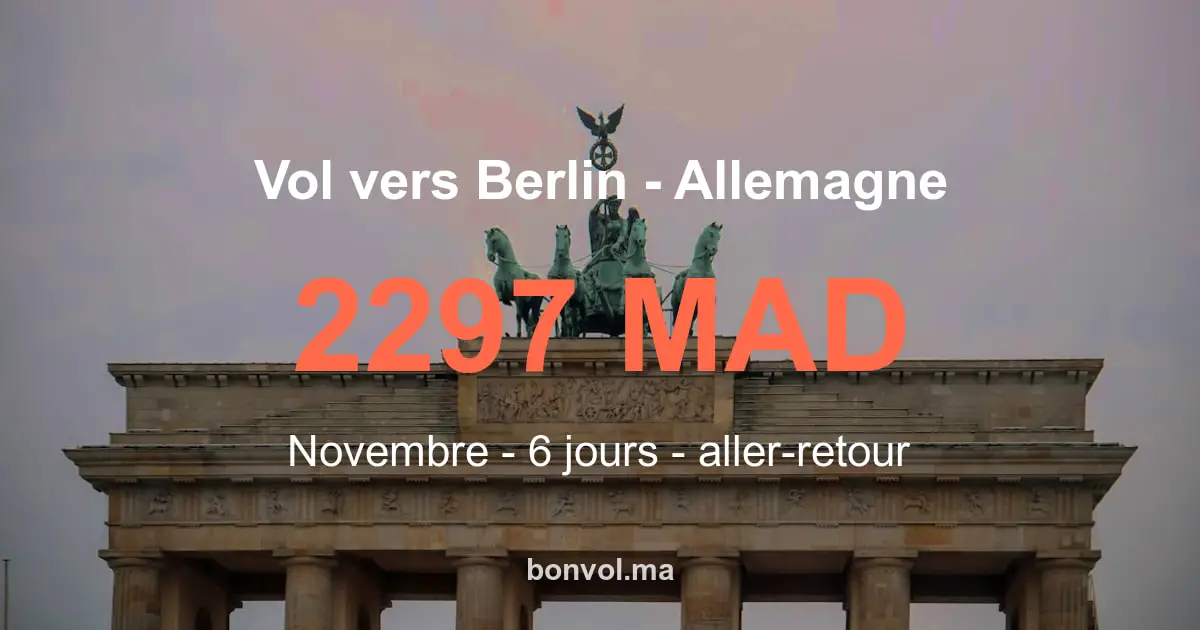 Vol Casablanca Berlin pas cher