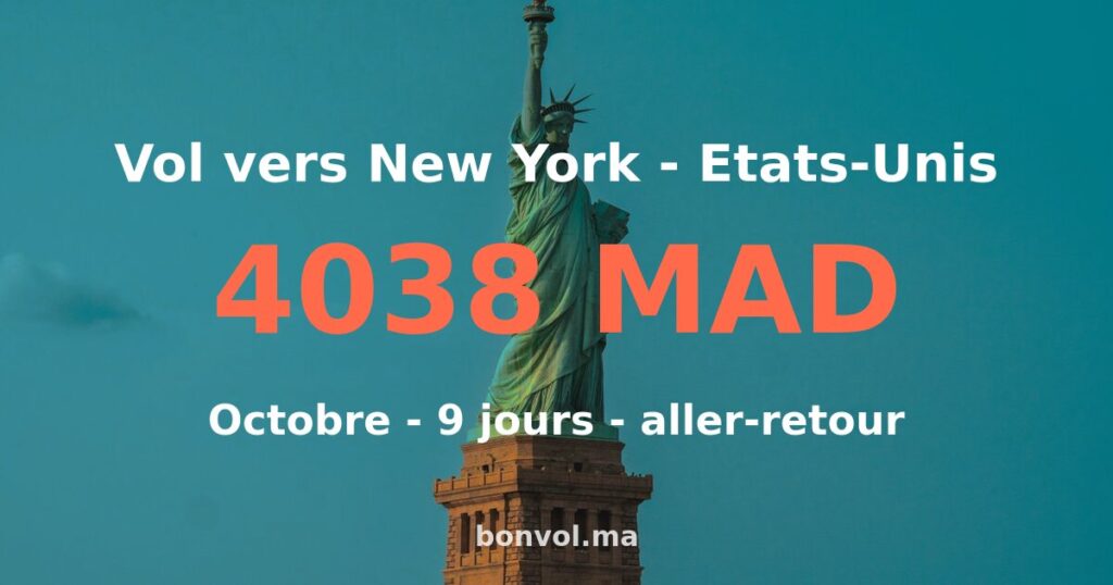 Vol Casablanca New York pas cher