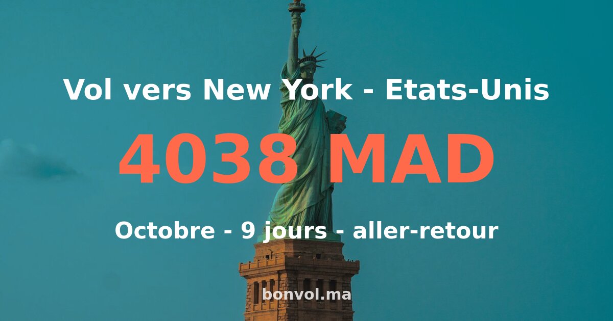 Vol Casablanca New York pas cher