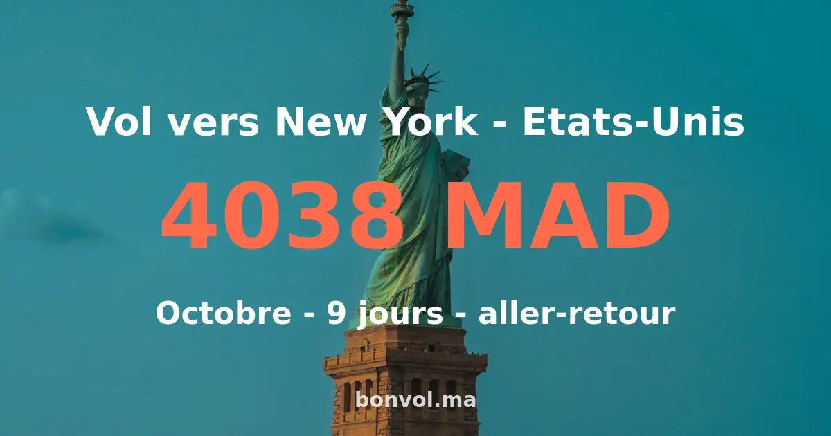 Vol Casablanca New York pas cher