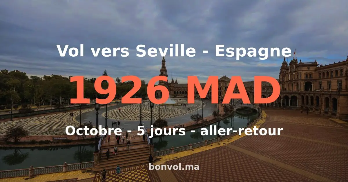 Vol Casablanca Seville pas cher