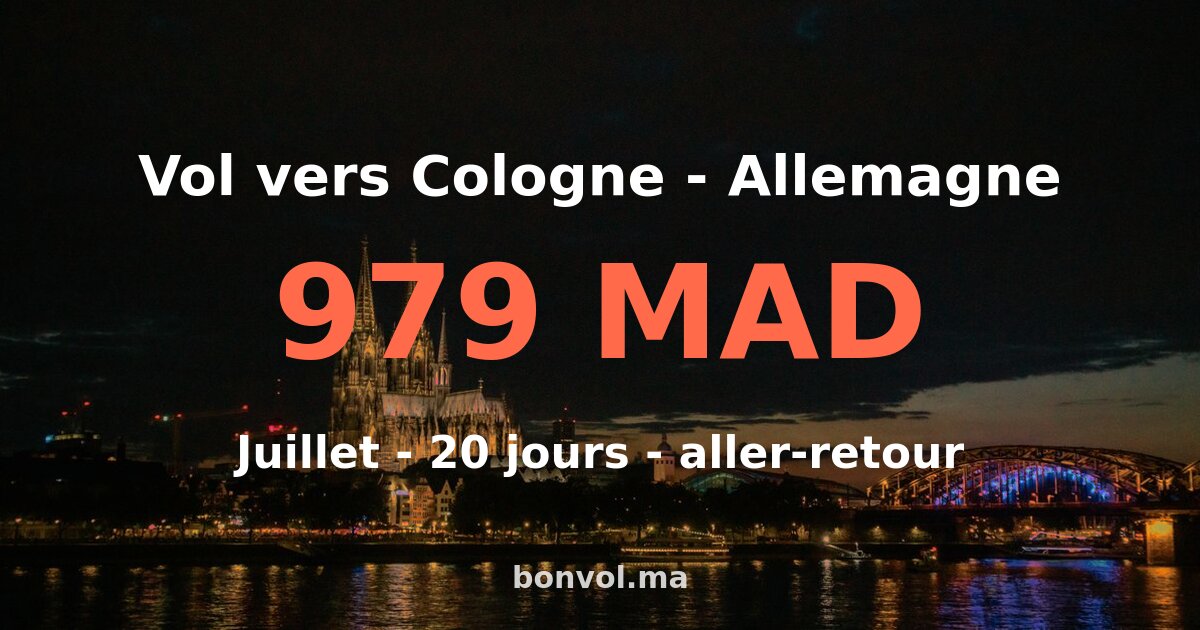 vol fès cologne pas cher