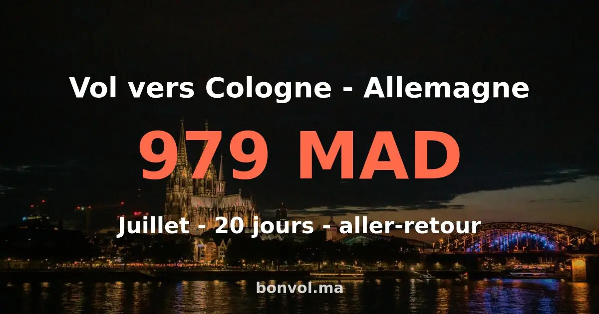 Vol Fès Cologne pas cher