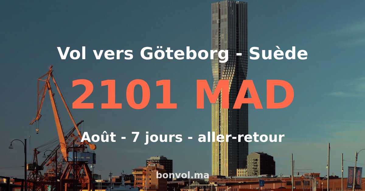Vol Fès Göteborg pas cher