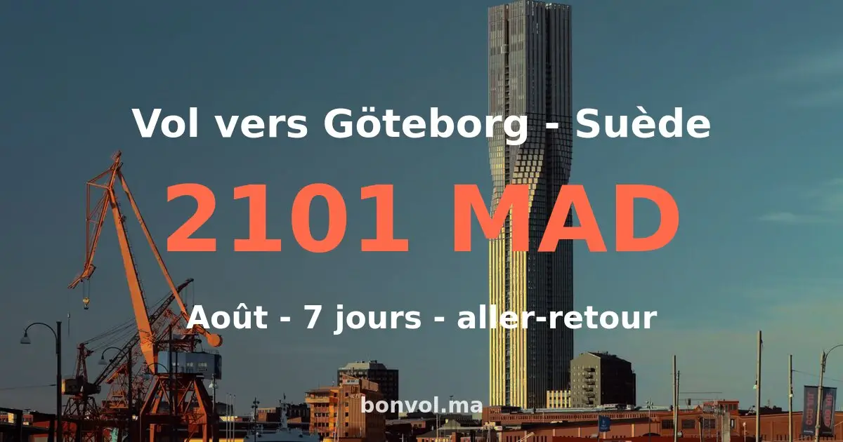 Vol Fès Göteborg pas cher
