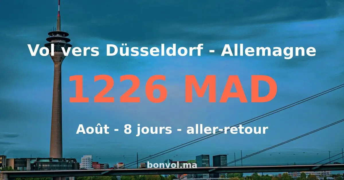 Vol Marrakech Düsseldorf pas cher