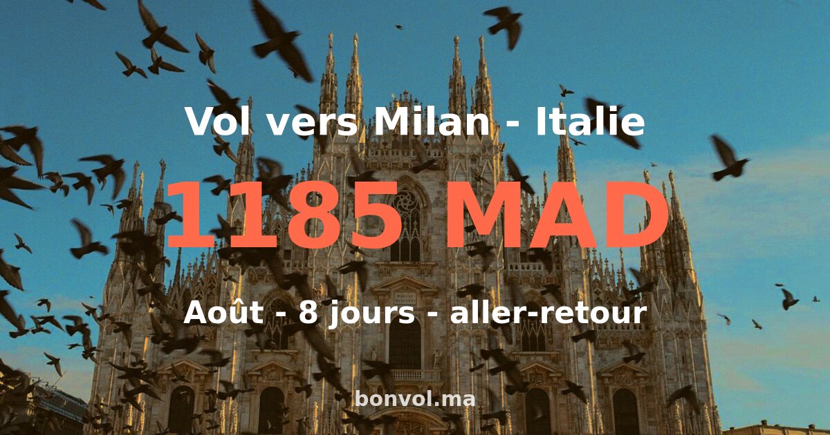 vol marrakech milan pas cher