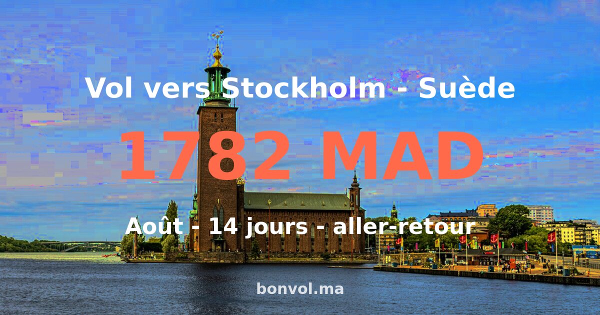 Vol Marrakech Stockholm pas cher — 1782 MAD