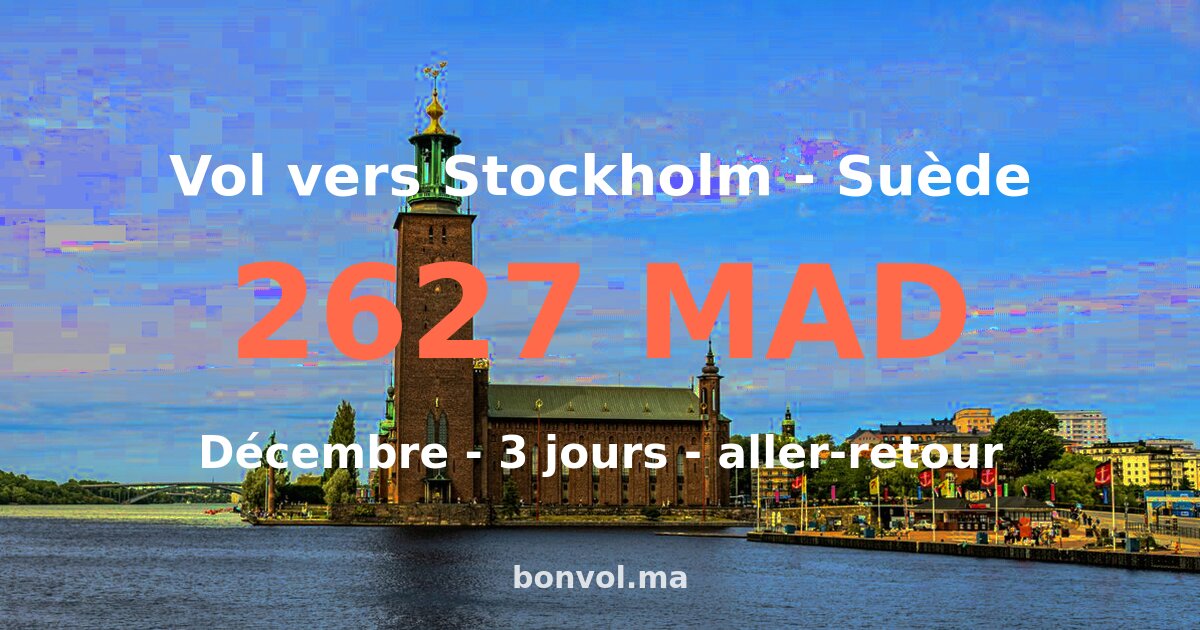 vol marrakech stockholm pas cher