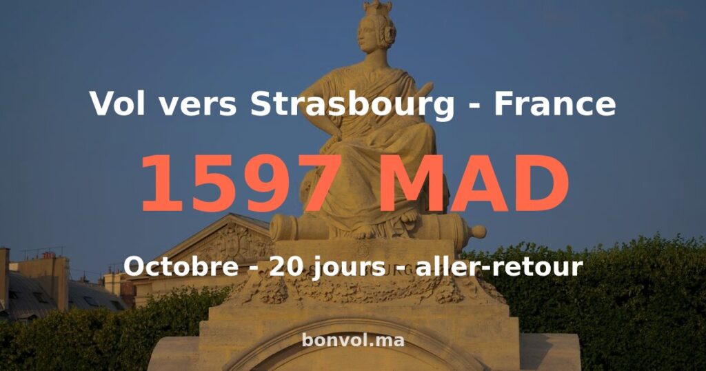 Vol Marrakech Strasbourg pas cher
