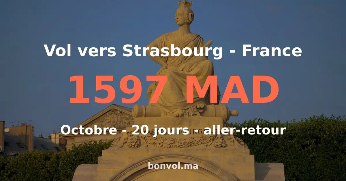 Vol Marrakech Strasbourg pas cher