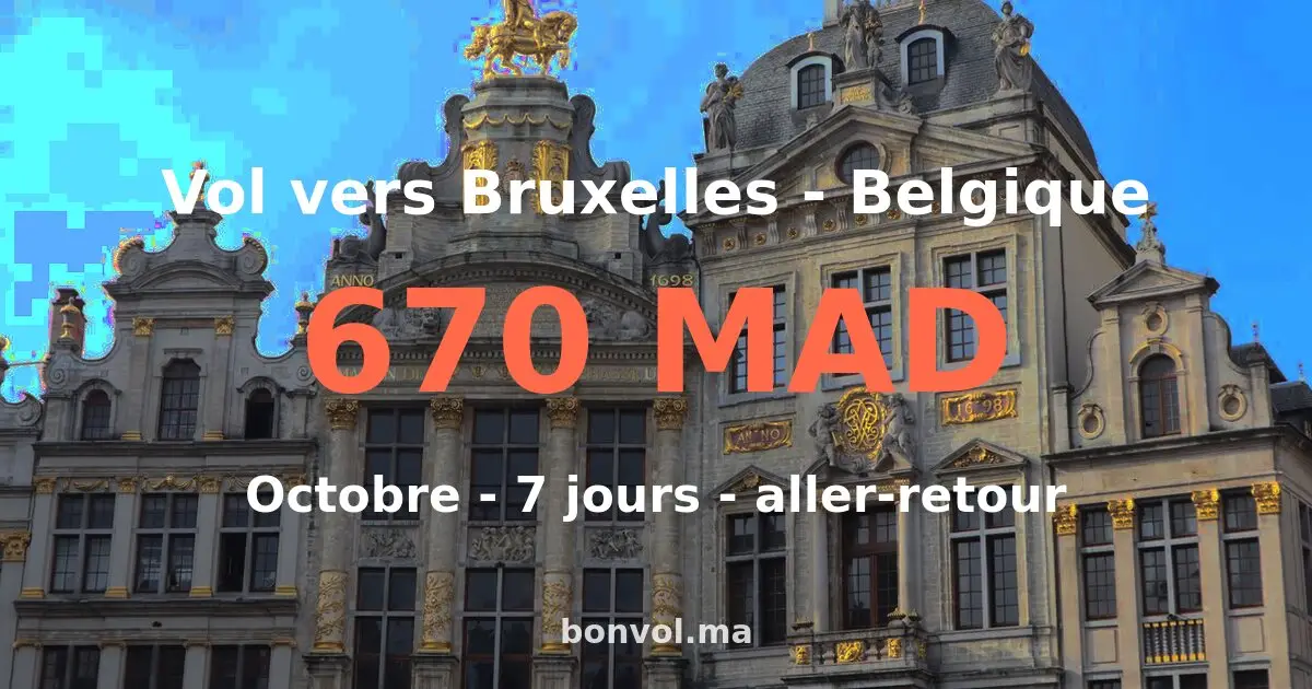Vol Rabat Bruxelles pas cher